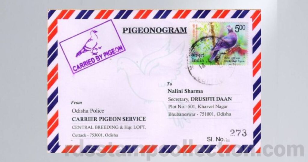 The envelope Carrying Pigeongram