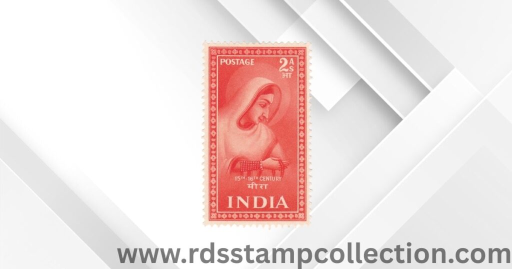India's first postage stamp featuring a woman – Mirabai, 1952.