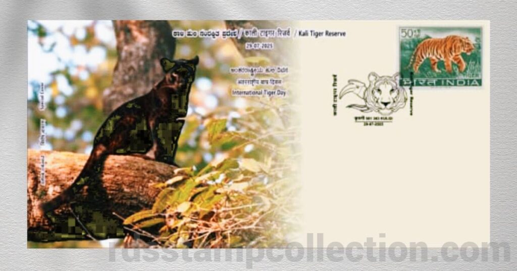 Special Cover released on Kali Tiger Reserve by Karnataka Postal Circle to mark International Tiger Day