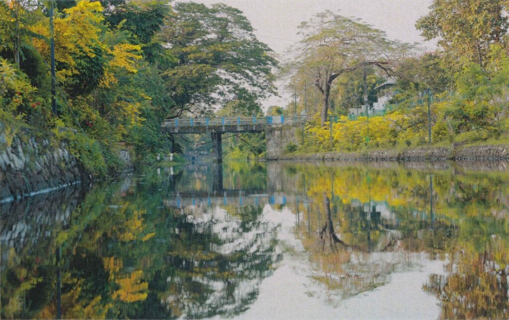 Canal connecting the sea to the backwaters of Alappuzha postcard showing Kerala’s inland waterway network.