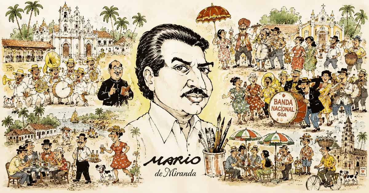 Mario de Miranda Birth Centenary 2026: Four Postcards, One Goan Legend